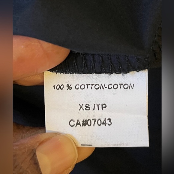 Chepé Made In Italy Black 100% Poplin Cotton Puff Sleeve Black Midi Dress Sz XS - Picture 11 of 14